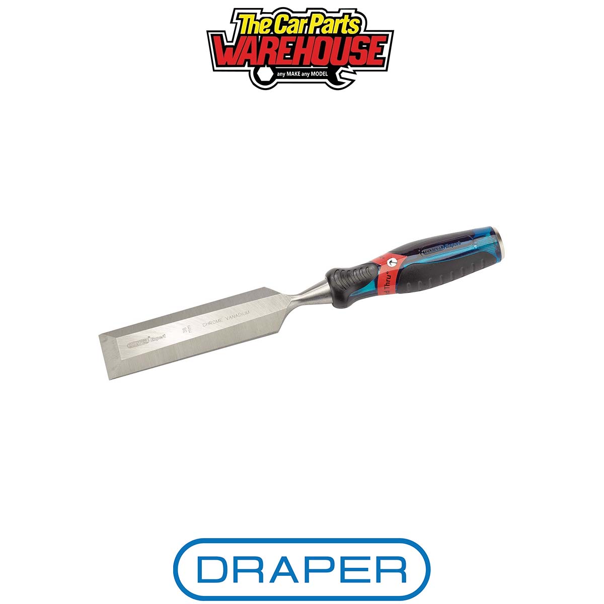 Draper 24411 Soft Grip 'Pound Thru' Bevel Edge Wood Chisel 38 x 140mm