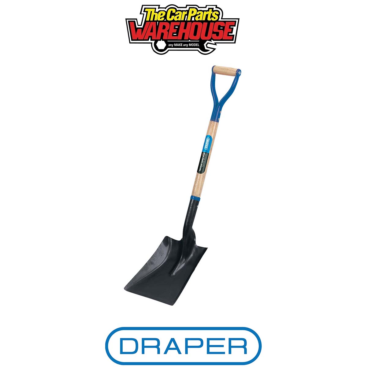 Draper 31391 Steel Square Mouth Builders Shovel with Hardwood Shaft