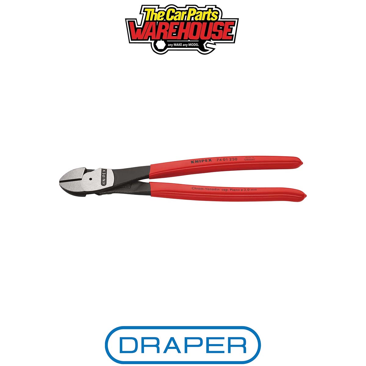 Draper 80264 KNIPEX 74 01 250 SBE High Leverage Diagonal Cutter 250mm