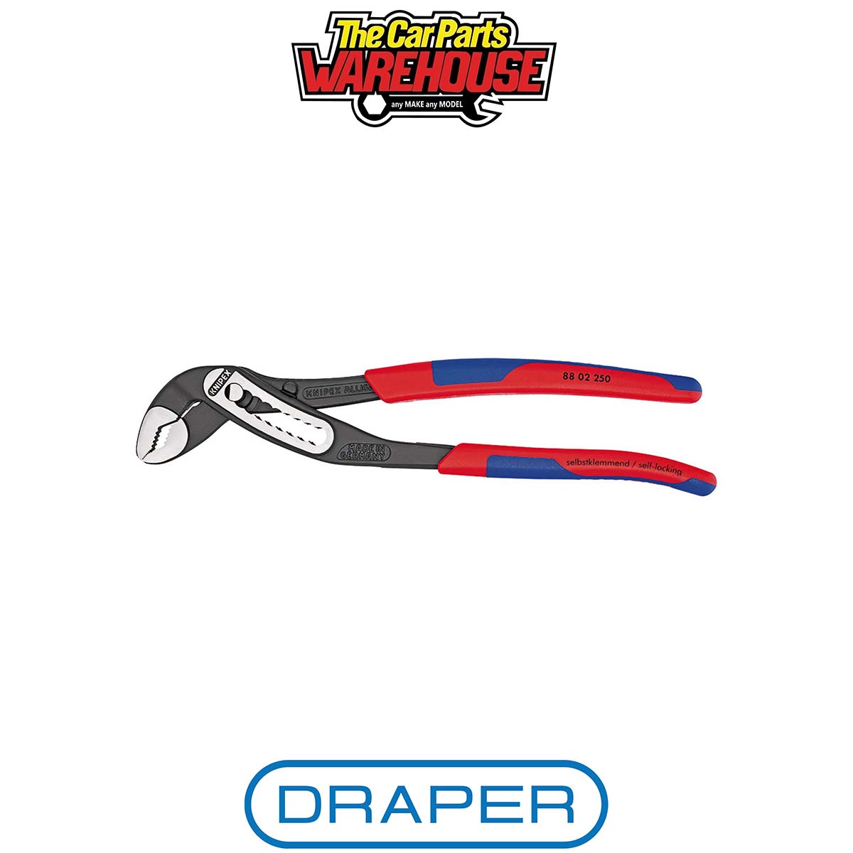 Draper 88148 KNIPEX Alligator 88 02 250 Water Pump Pliers 250mm
