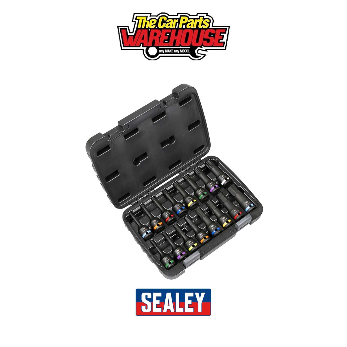 Sealey AK56005 Premier Hex & TRX-Star* Impact Socket Bit Set 1/2""Sq Drive 16pc