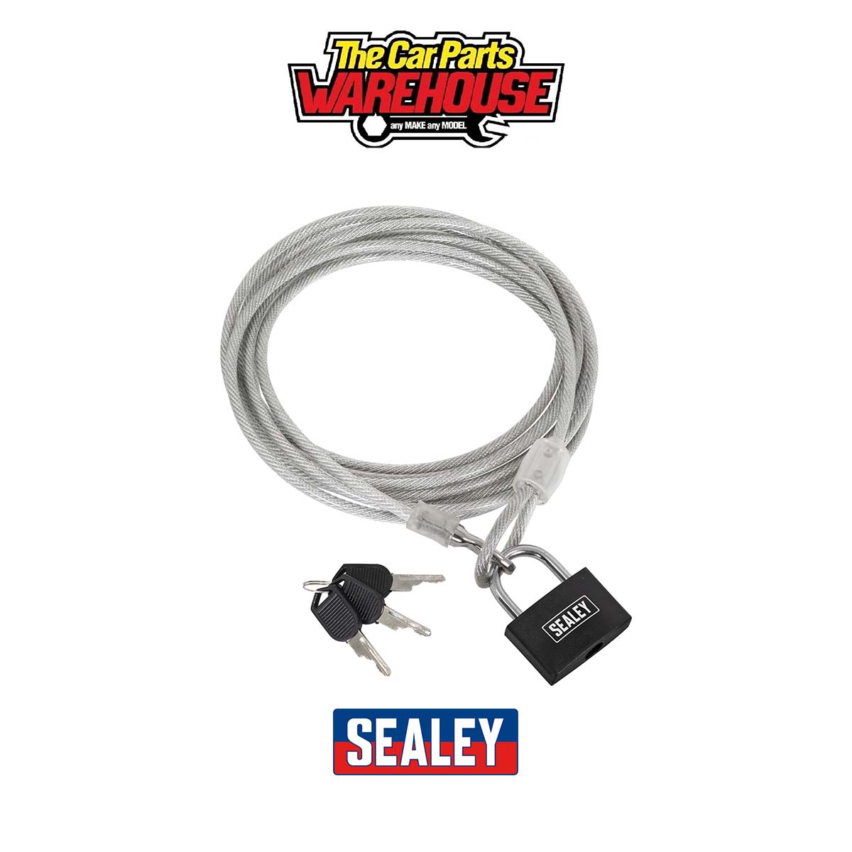 Sealey SHGCL3 Motorcycle Cable Lock 3m